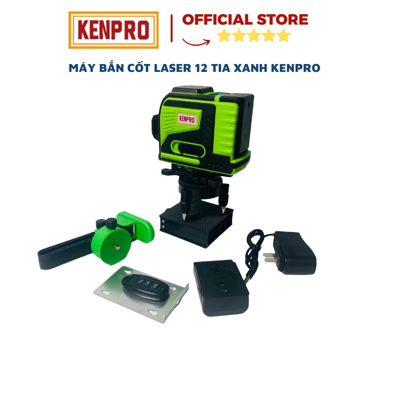 Máy Cân Mực Laser KenPro 12 Tia Xanh Bắn Cốt Thăng Bằng Laser Bảo Hành 6 Tháng