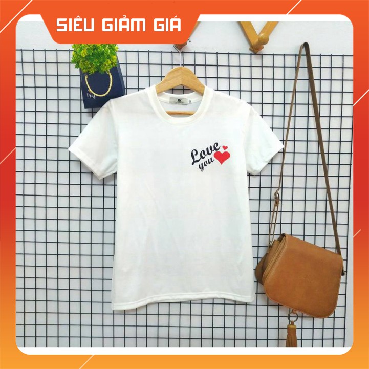 I-2136 Áo Thun Nữ Tay Ngắn In Logo Love You [Hàng Đẹp Giá Hời]