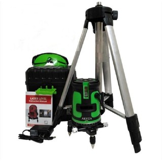 Máy bắn cốt, Máy cân mực laser ngoài trời, máy thăng bằng laze tia xanh AKUZA kèmhân đế