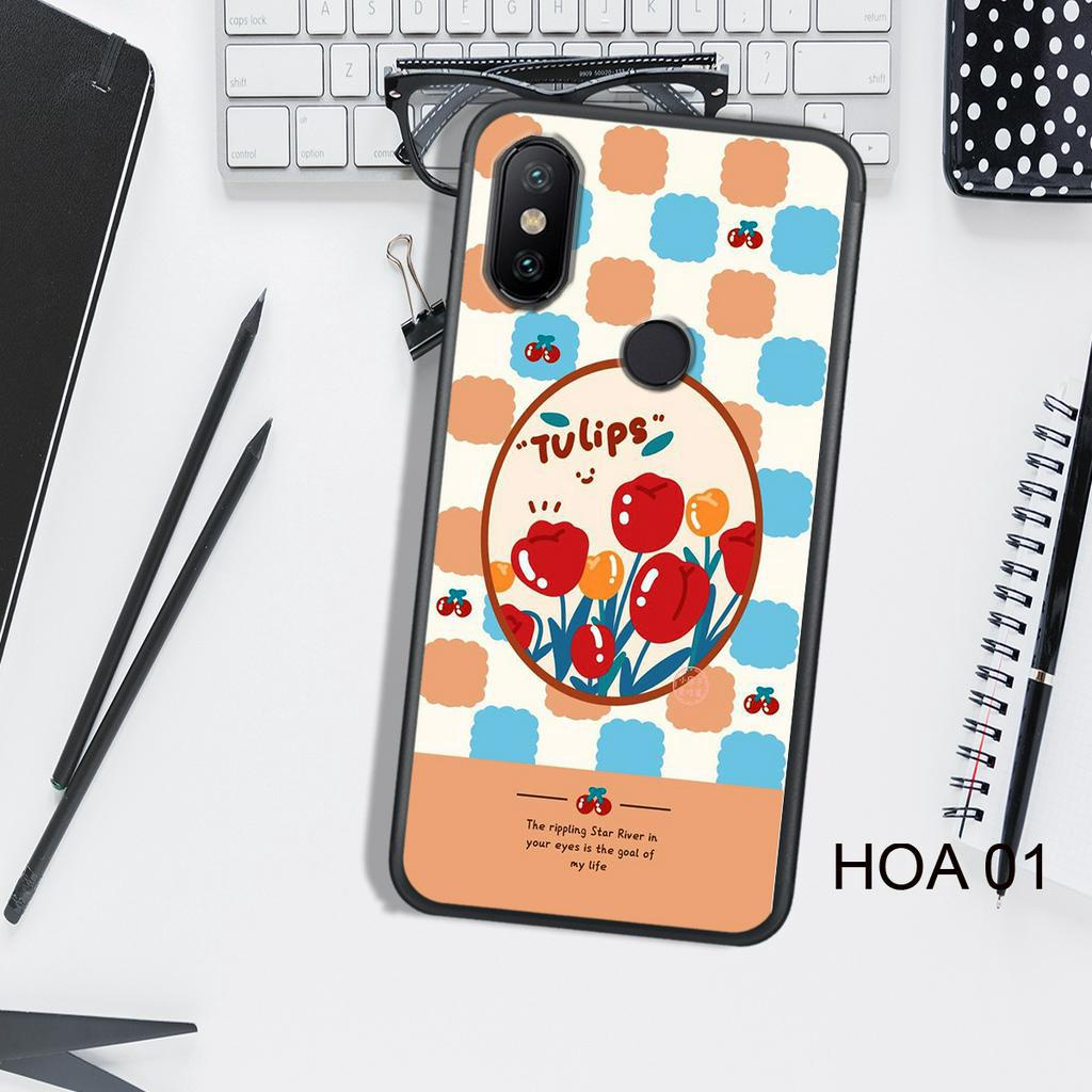 Ốp Lưng  XIAOMI MI 6X/MI A2 - MI A2 LITE - REDMI S2 - REDMI 6 PRO , In Hình HOA, Màu Sắc Bắt Mắt.