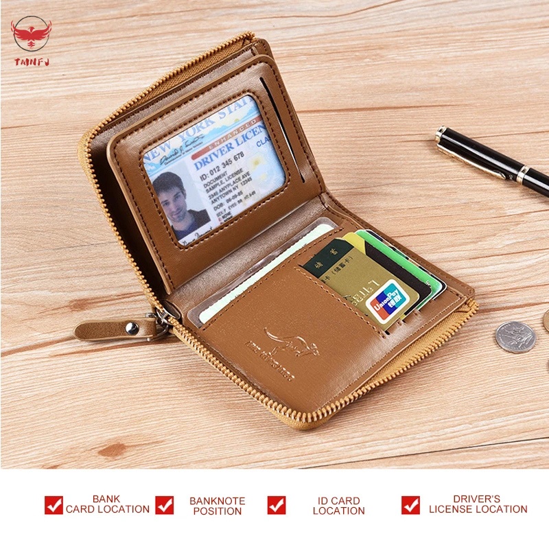 Ví Da PU RFID Cỡ Lớn Đa Năng Thời Trang Cho Nam