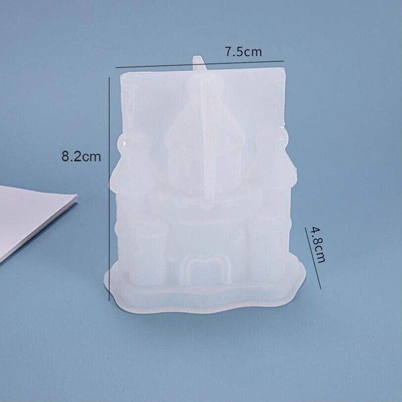 Khuôn Silicone Làm Đồ Trang Sức Hình Lâu Đài 3D