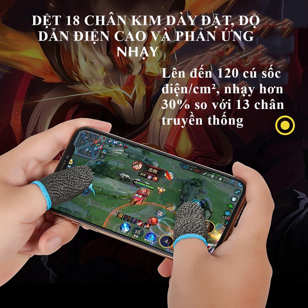 Bao ngón tay chơi game điện thoại bọc ngón tay cảm ứng thoáng khí chống mồ hôi không trầy xước màu ngẫu nhiên Chammart