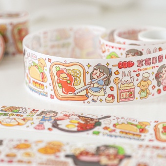Băng keo Washi tape chủ đề cuộc sống dễ thương trang trí sổ tay dải 98cm | BSW126
