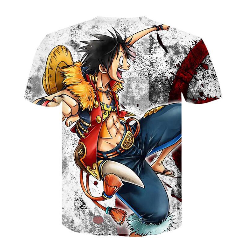 Áo Thun Tay Ngắn In Hình Nhân Vật Luffy Trong One Piece 3D Cỡ Lớn 6XL Thời Trang Mùa Hè Cho Nam Và Nữ