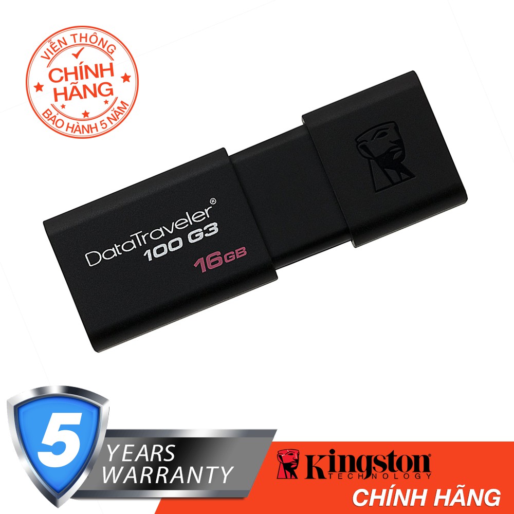 USB Kingston DT100G3 16GB / USB 3.0 - Hãng phân phối chính thức