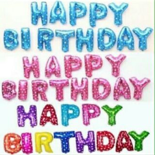 🎈🎈BÓNG chữ HAPPY BIRTHDAY nhôm thật xinh cao 40CM!!!