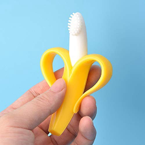 Đồ Chơi Bàn Chải Đánh Răng HDY Silicone Mềm Hình Dạng Quả Chuối Cho Bé