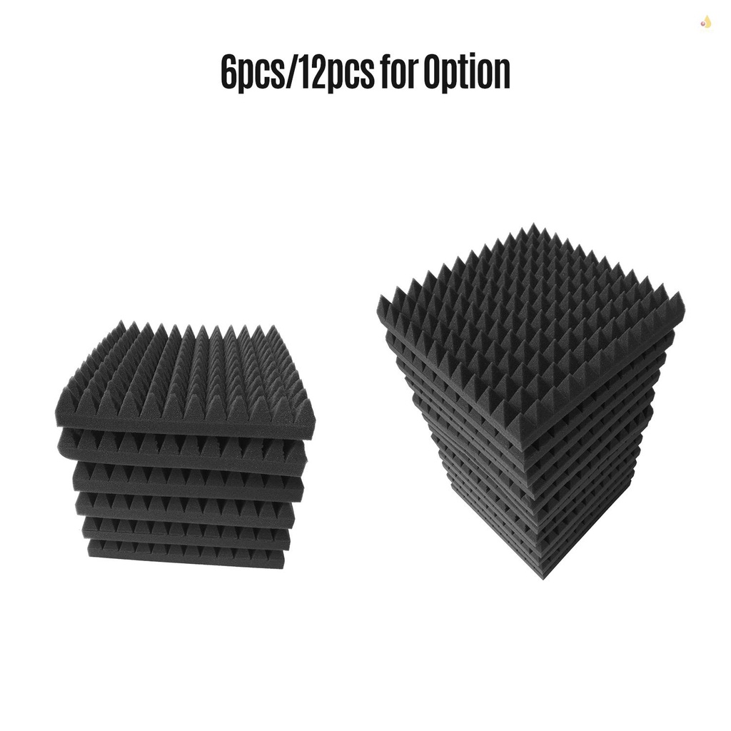 Set 6 Tấm Xốp Cách Âm 12*12*2inch Chuyên Dụng Cho Phòng Thu Âm Thanh Studio