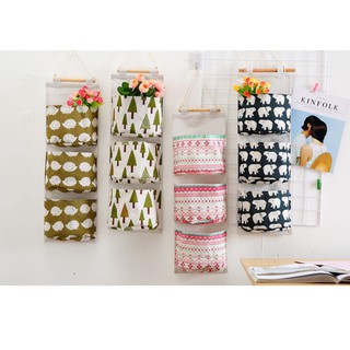 Túi Treo Tường Vải Canvas 3 Ngăn Đựng Đồ Tiện Dụng CONVENIENT DECOR
