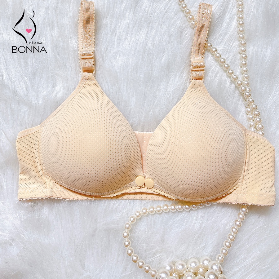 Áo Lót Bầu Cho Con Bú Chất Liệu Cotton Mềm Nhẹ Không Gọng, Form Nâng Ngực Cho Mẹ Bầu,Mở