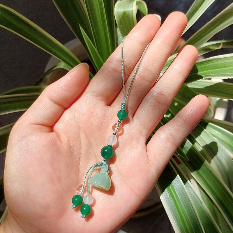 Móc khóa phong thủy, dây đeo điện thoại, balo, túi xách, ví cầm tay hình đài sen ANMK01