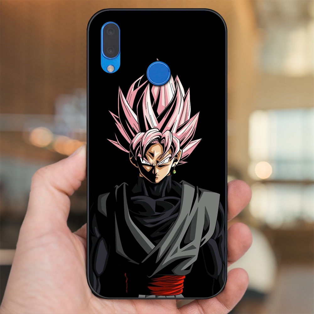 Ốp lưng Huawei Nova 3, Nova 3i, Nova 3e, P20 Lite viền đen in hình Goku Dragon Ball