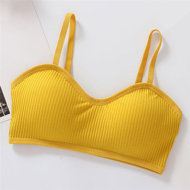 Áo Lót Hai Dây Có Mút Đệm Màu Trơn Kiểu Dáng Quyến Rũ