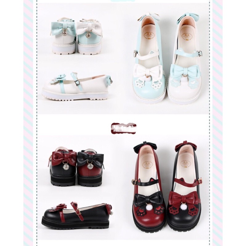 [Order] YAS0614-Giày lolita nơ chân mèo brand Lolita for a long time