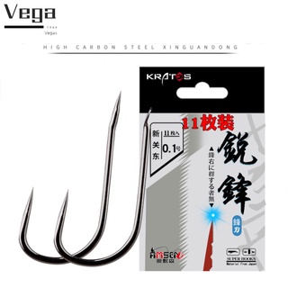 Set 11 lưỡi câu cá bằng thép carbon cao cấp