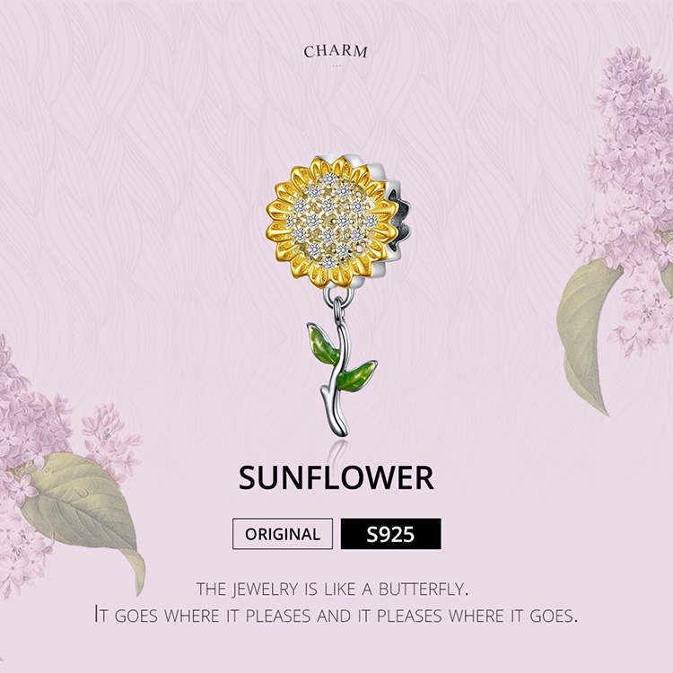 Hạt Charm BAMOER Hình Bông Hoa Hướng Dương Diy | BigBuy360 - bigbuy360.vn