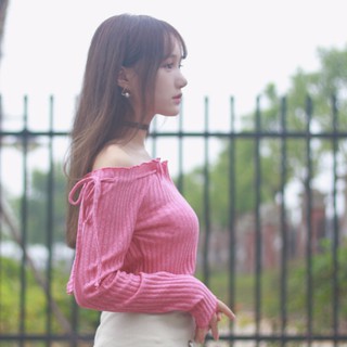 Áo hàn Quốc trể vai len