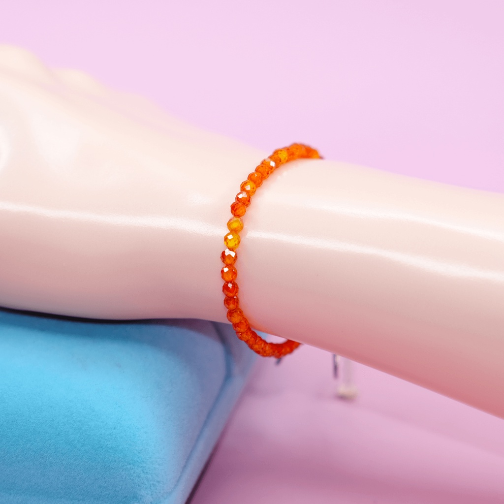 Lắc tay Zircon cam UPCARA dễ thương duyên sáng