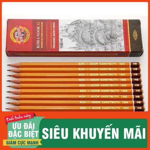 2 Cây Bút Chì Gỗ Vàng 2B KOH- Bút Chì 2B thân gỗ vỏ vàng