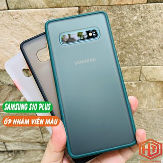 Ốp lưng Samsung S10 Plus nhám viền màu