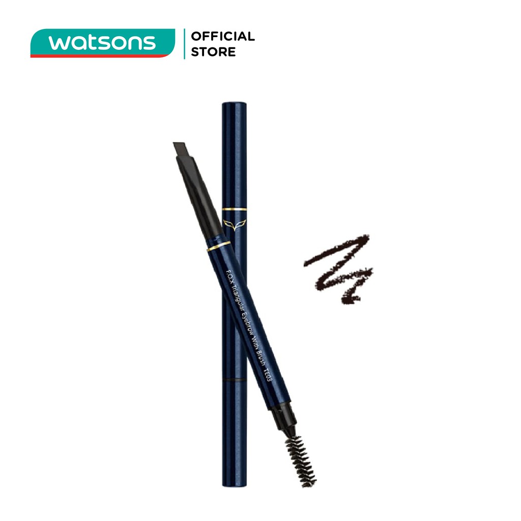 Chì Kẻ Mày F.O.X Triangular Eyebrow Đầu Tam Giác 0.5g .#03 Dark Black