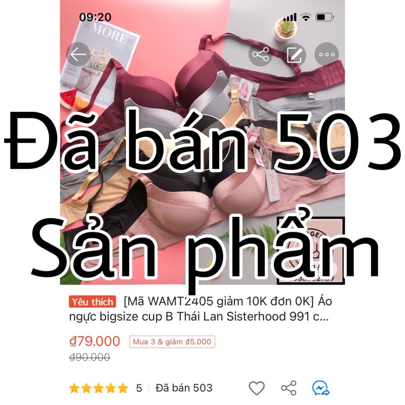 Áo lót quả lớn không mút, áo ngực big size có gọng Thái Lan Sisterhood 991 - angel.bra