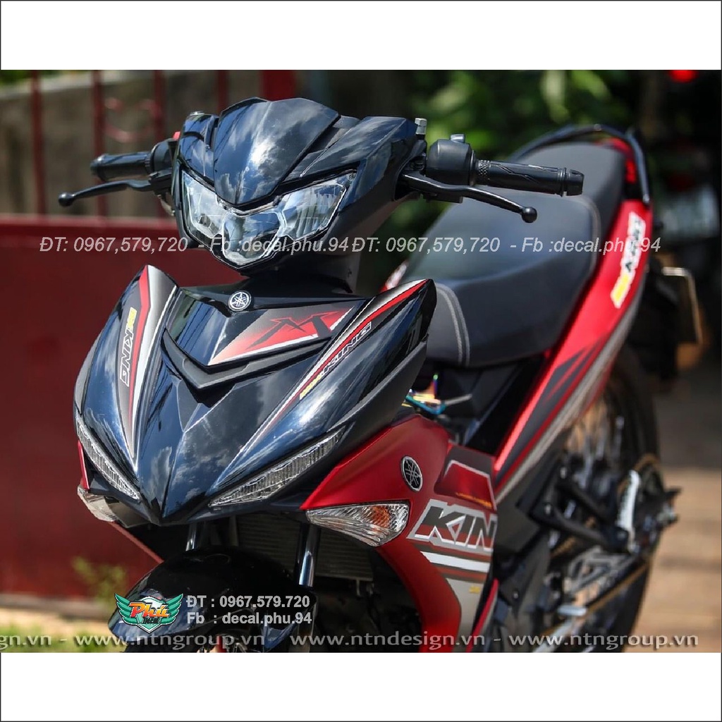 Tem rời xe Exciter 150 Mx King đỏ đen (A)
