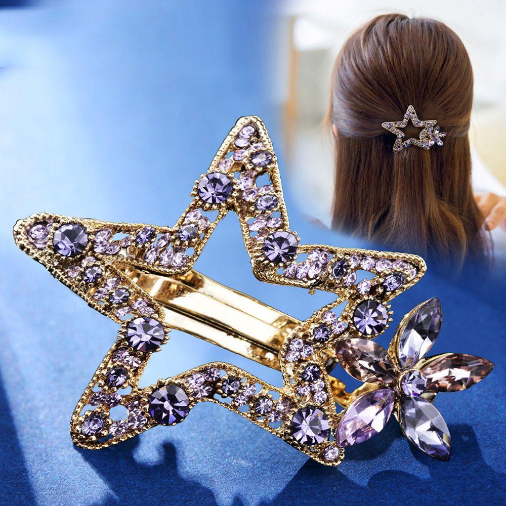 Kẹp Tóc Hình Ngôi Sao/ Hoa Khoét Rỗng Thời Trang Thanh Lịch Cho Nữ