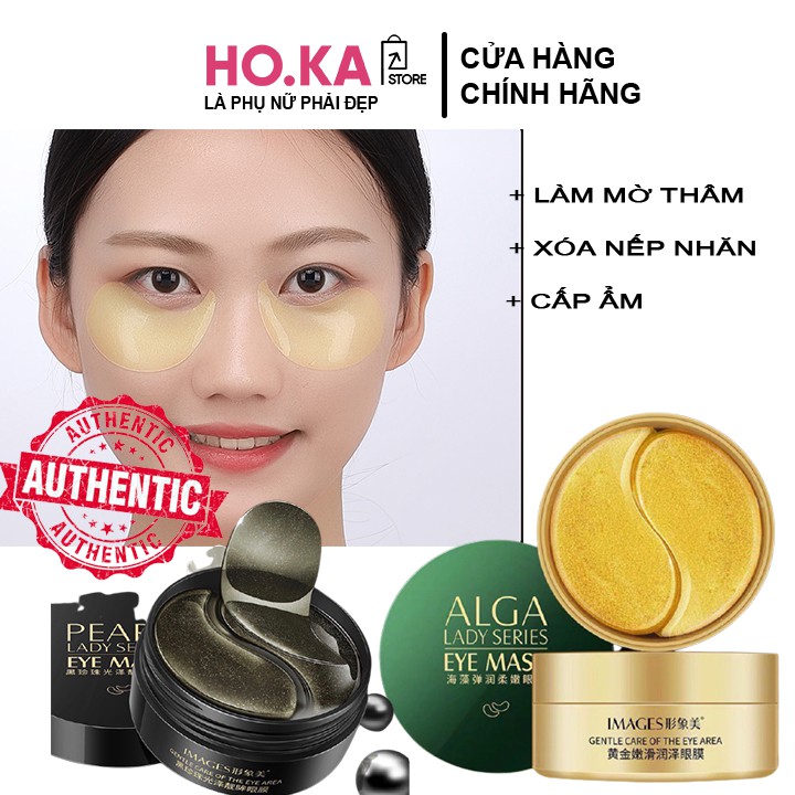 Hộp Mặt Nạ Mắt  60 Miếng Images ALGA Lady Series Xóa Thâm Cấp Ẩm Chống Nhăn - Hàng Chuẩn Auth