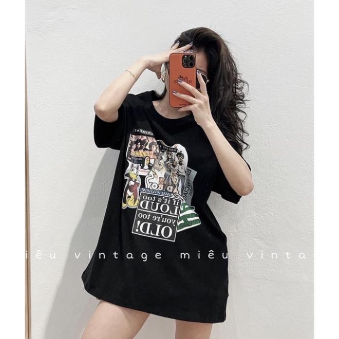 [XẢ KHO] Áo Thun Nữ Form Rộng Chất Đẹp, Áo Phông  Vintage 3158 Tay Lỡ Giấu Quần [ Mặc Mát Không Xù, Hàng Sẵn]