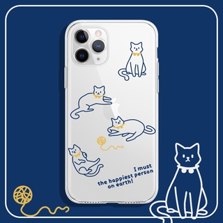 Ốp Điện Thoại Tpu Mềm Chống Sốc Đường Vẽ Mèo Đơn Giản Bảo Vệ Cho Iphone 11 Pro Xr / Xs / X 7 8 Plus