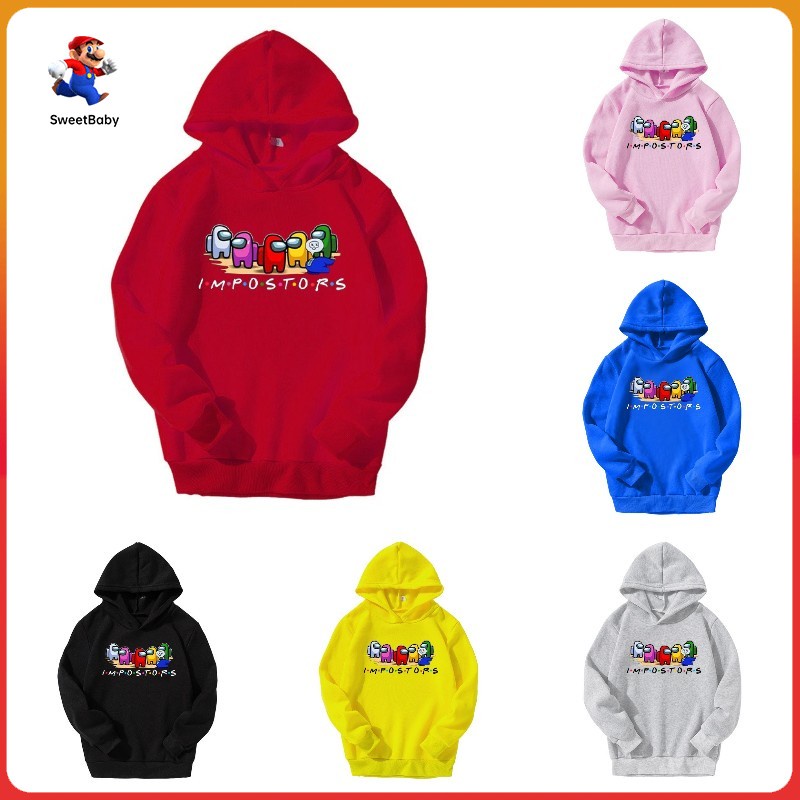 【Giảm giá năm mới】Among us Áo hoodie trẻ em áo nỉ trẻ em Áo dài tay có mũ trùm đầu