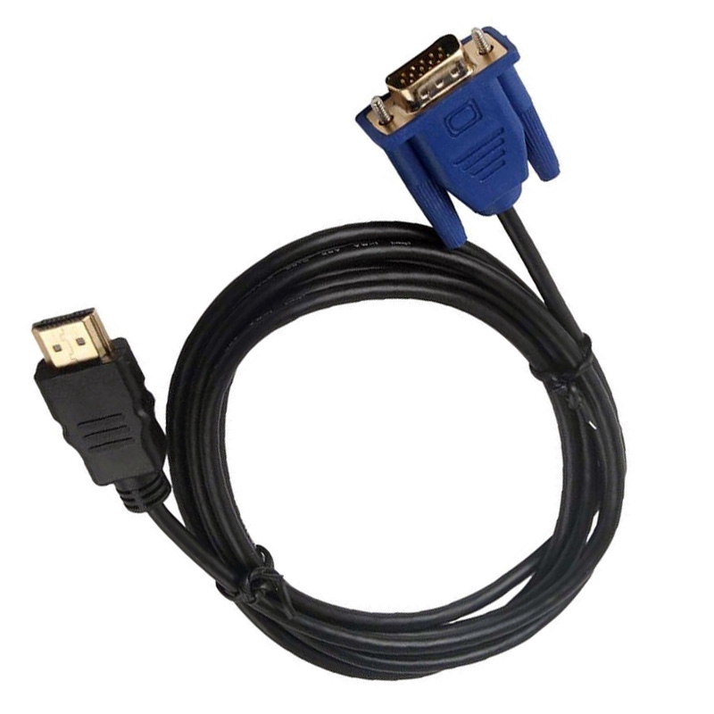 Dây cáp nối đầu HDMI với đầu VGA D-SUB loại đực dành cho màn hình HDTV/máy tính chiều dài 1m