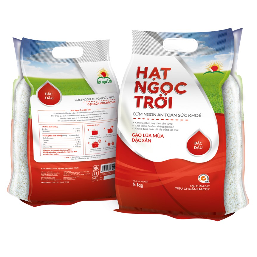 Gạo Hạt Ngọc Trời Bắc Đẩu lúa tôm 5kg