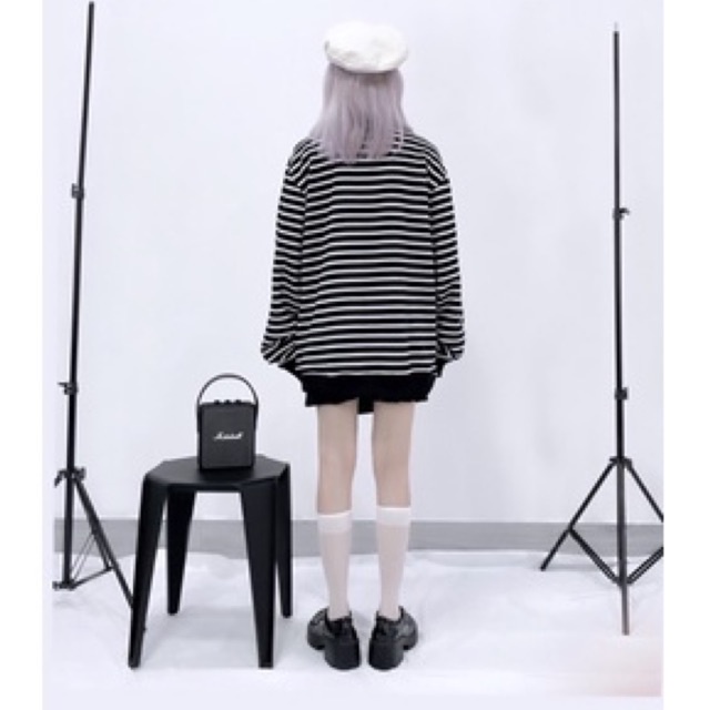 STRIPE POLO ( TRẮNG ĐEN) | BigBuy360 - bigbuy360.vn