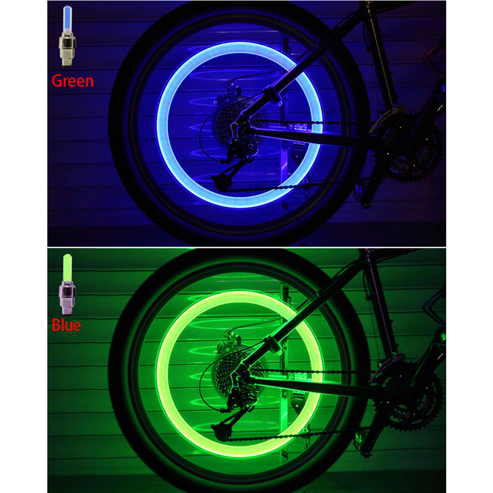 Bộ 2 Nắp Van Bánh Xe Có Đèn Led Cho Xe Đạp Leo Núi