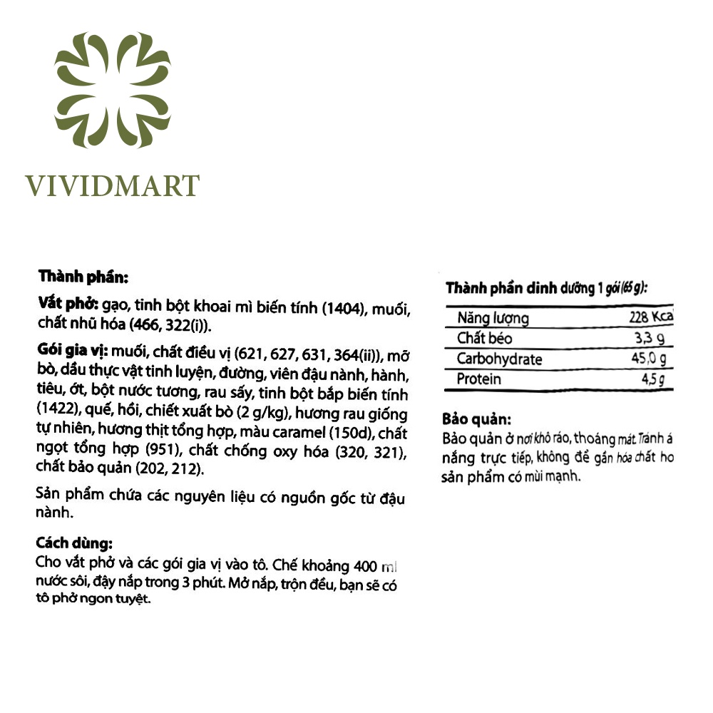 PHỞ GẤU ĐỎ 02 VỊ: BÒ VÀ GÀ - GÓI 62G - GẤU ĐỎ
