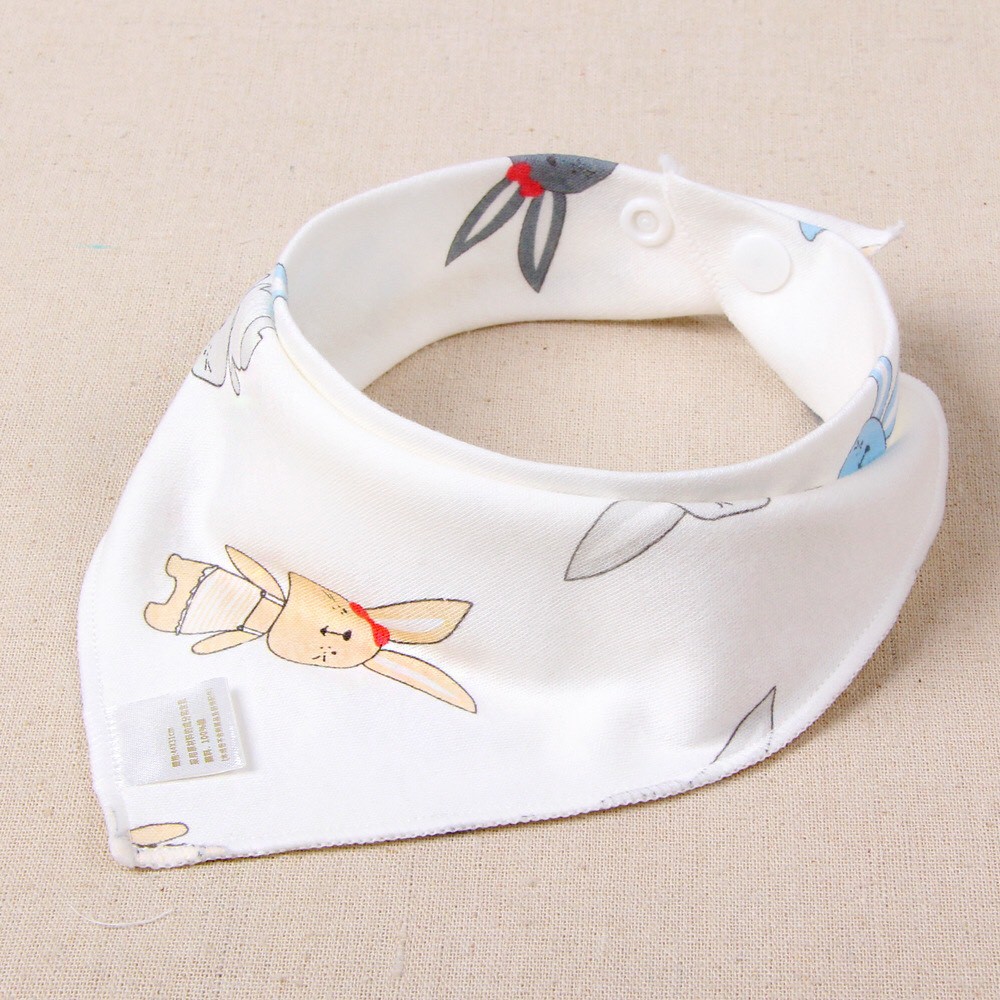 Yếm  cotton hữu cơ họa tiết hoạt hình cho bé trai bé gái Không bai màu và không sổ lông khi giặt