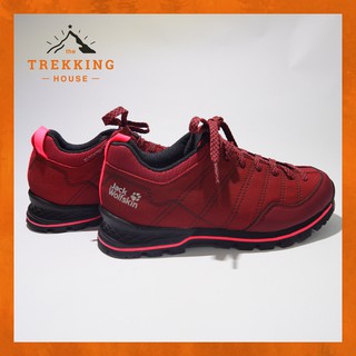 Giày leo núi trekking nữ JACK WOLFSKIN Đỏ, giày phượt dã ngoại chống thấm nước