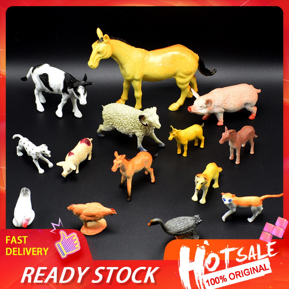 Set 14 Mô Hình Động Vật Nông Trại Xinh Xắn