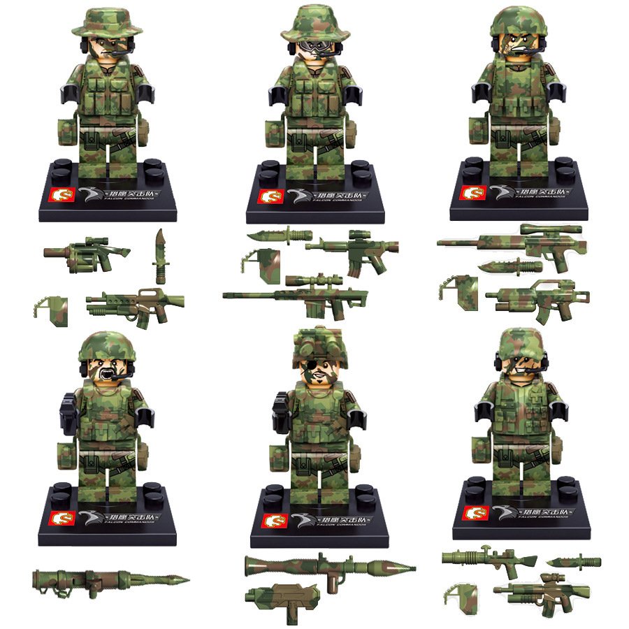 Đồ chơi Mô hình lego nhân vật Bộ đội SWAT Lính đánh thuê PUBG cứu hoả cảnh sất