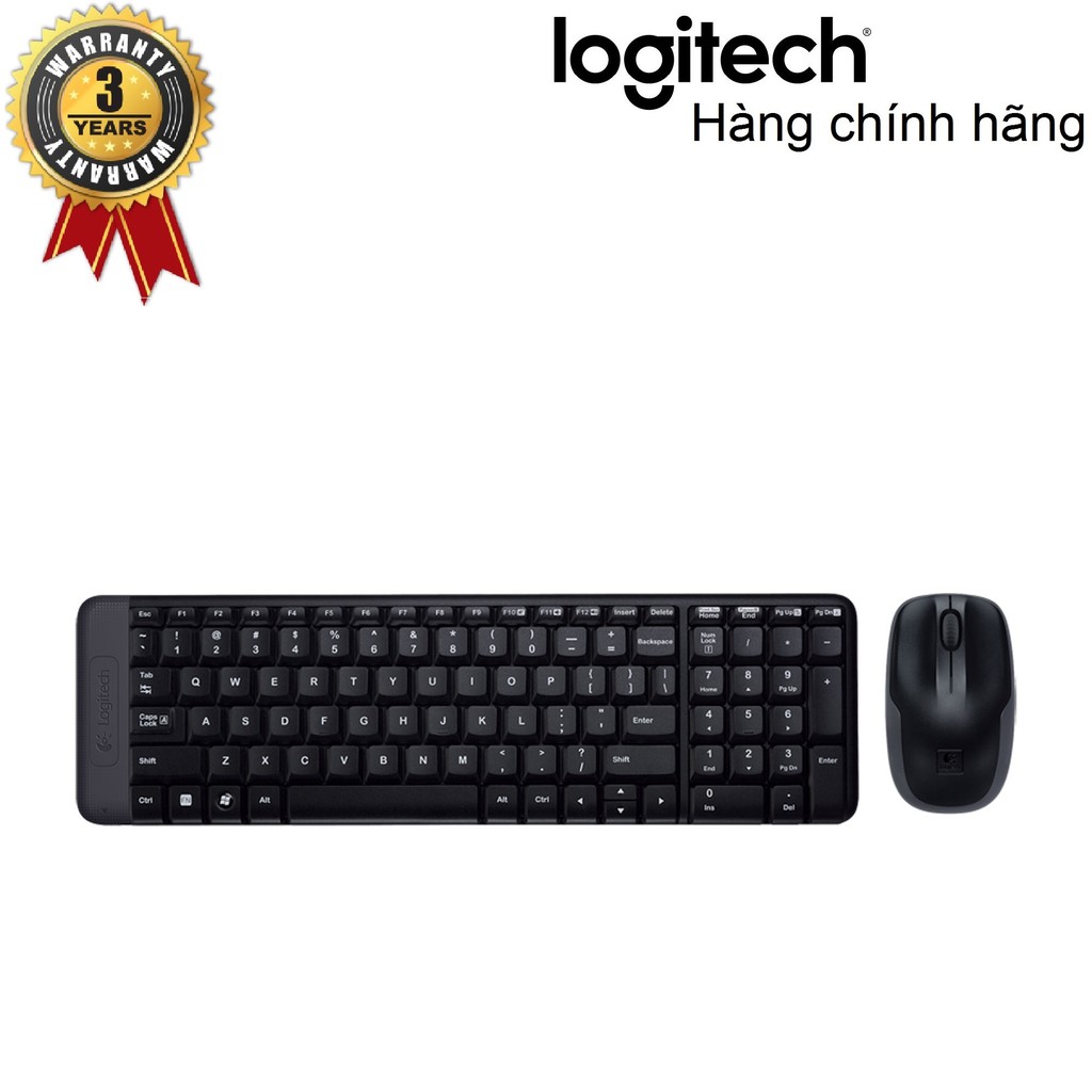 Bộ Bàn Phím Và Chuột Không Dây Logitech MK220