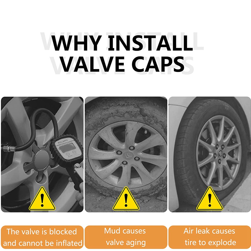 Bộ 4 Nắp Van Bánh Xe Hơi Hyundai Chống Bụi / Nước / Bụi Bẩn Tiện Dụng