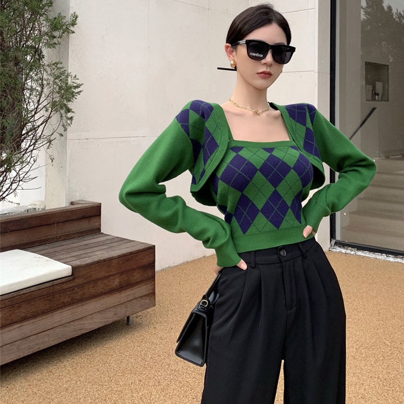 Đồ Hai Món Áo Trắng + Quần Dài Phong Cách Retro Thời Trang Cho Nữ