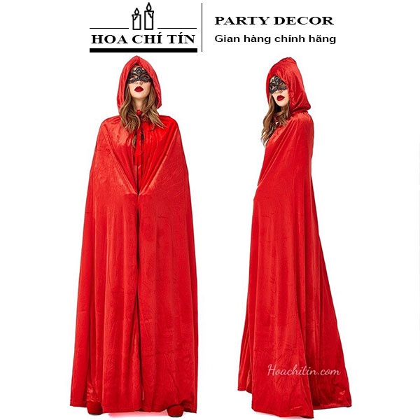Áo Choàng Nhung hoá trang dự tiệc trang phục Halloween