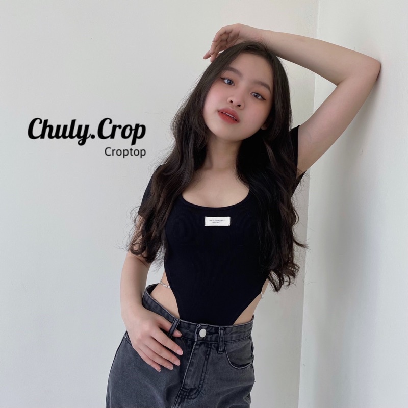 Áo Bodysuit ôm cổ U phối xích eo - Kèm hình thật | BigBuy360 - bigbuy360.vn