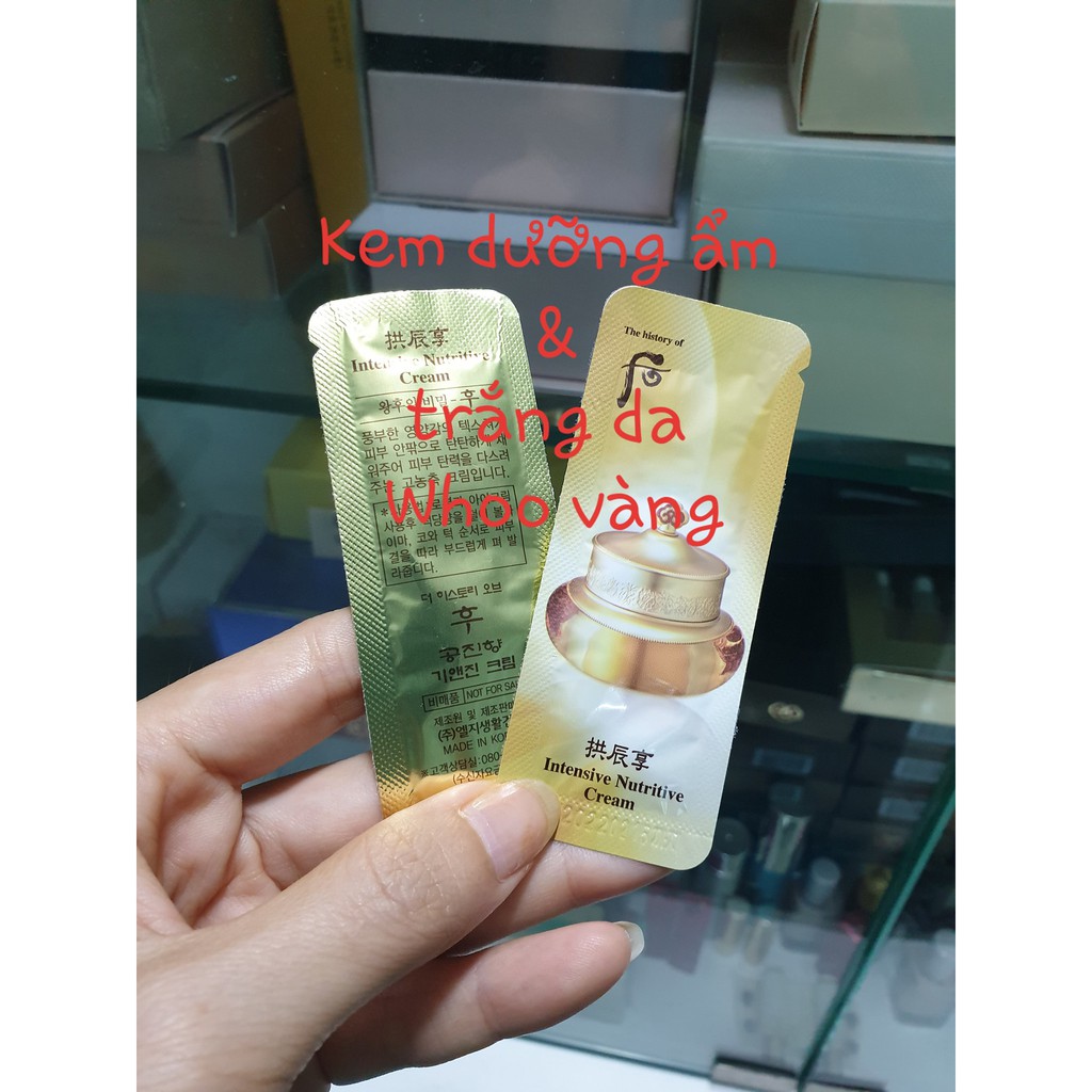 Combo 10 gói Kem dưỡng ẩm & trắng da Whoo vàng (Whoo Intensive Nutritive Cream)