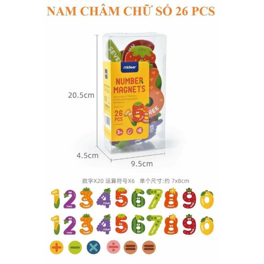 Bộ Số Nam Châm Magnets Cho Bé