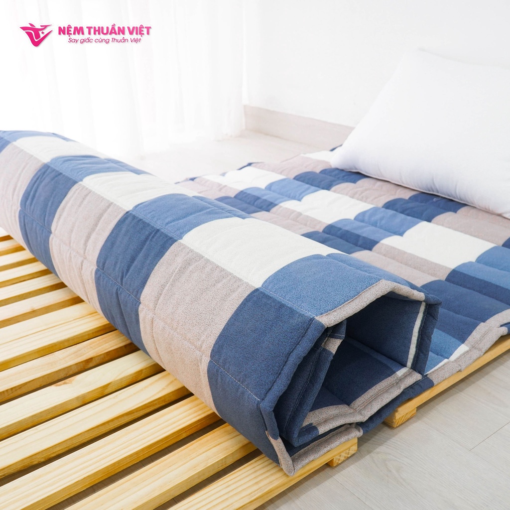 Topper Nệm Trải Sàn Thuần Việt Cao Cấp, Nệm Gấp 3, Lót Nệm Đa Năng